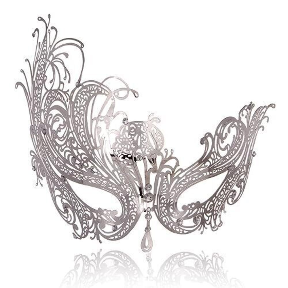 3251 Masquerade Mask Shiny Rhinestone Metal Mask Venetian Mask for Party